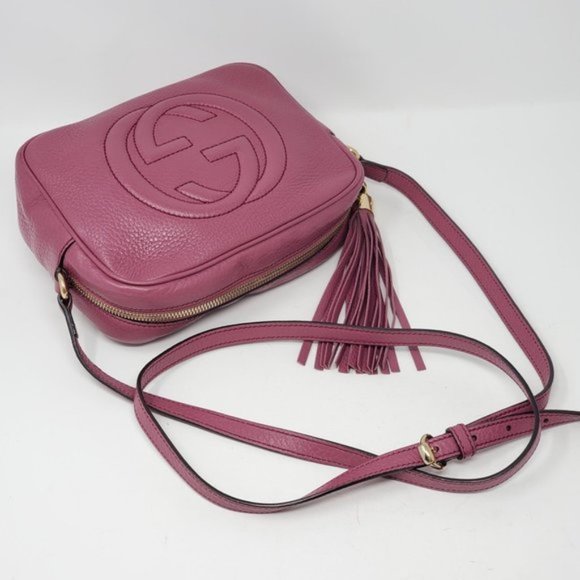 Auth Gucci Disco Camera Pink Leather Crossbody Bag - Picture 5 of 15